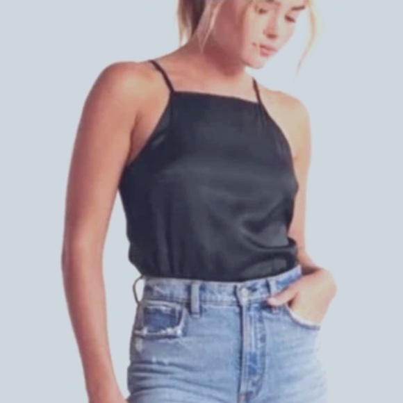 Abercrombie Open Back Bodysuit Black - Picture 1 of 6